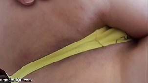 Closeup butt hole and pussy clip