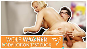 Leni gets fucked during a body lotion test! wolfwagner.com