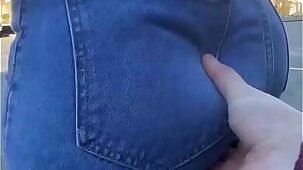 Mom Big Soft Ass Being Groped In Jeans